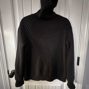 J. Crew Black Cowl Neck Sweater